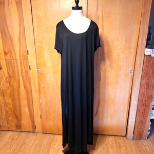 Simple Suzzane Betro Black, Opened Back Maxi Dress XL Style#U1504424, NWT